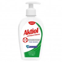 AKTIOL JABON LIQUIDO ANTIBACTERIAL X250 CON VALVULA 