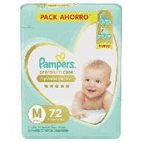 PAMPERS PREMIUM CARE M HIPOALERGENICO X72U