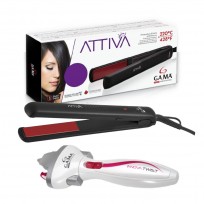 GAMA KIT PLANCHA ATTIVA ION + RIZADOR INNOVA TWIST