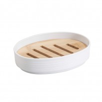 SUKA JABONERA PP BLANCO CON TAPA BAMBO