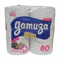 GAMUZA PAPEL HIGIÉNICO X4 X80M. BLANCO