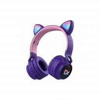 DEKKIN AURICULARES BLUETOOH VINCHA OREJAS DE GATO VIOLETA 