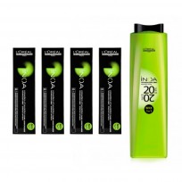INOA KIT COLORACION SIN AMONIACO X4 U + OXIDANTE X1 L