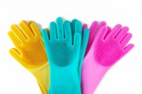 GUANTES DE SILICONA + ESPONJA C4422
