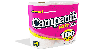 CAMPANITA PAPEL HIGIENICO X4 90 M.PLUS HOJA SIMPLE