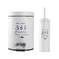 BUNGUIS SET ESCOBILLA DE BAÑO + TACHO 365 BLANCO
