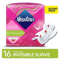 NOSOTRAS TOALLA X16 INVISIBLE NATURAL 
