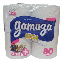 GAMUZA PAPEL HIGIÉNICO X4 X80M. BLANCO