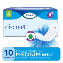 TENA DISCREET MEDIUM X10 ALOE 