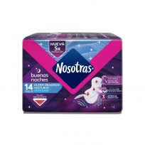 NOSOTRAS TOALLA BUENAS NOCHES DELGADAS NOCTURNAS X14 