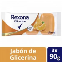 REXONA JABON 3X90 GLICERINA CITRUS 