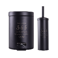 BUNGUIS SET ESCOBILLA DE BAÑO + TACHO 365 NEGRO