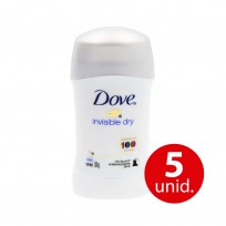 DOVE DESODORANTE BARRA X50 INVISIBLE DRY X5