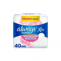 ALWAYS PROTECTORES DIARIOS X40 U SIN PERFUME