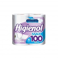 HIGIENOL PAPEL HIGIENICO X4 MAX X100M.