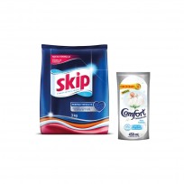 SKIP PACK X 3KG + COMFORT SUAVIZANTE CONC. DP X 450ML