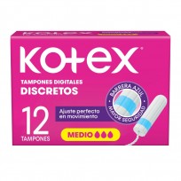 KOTEX TAMPONES DIGITALES MEDIO X12U