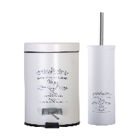 BUNGUIS SET ESCOBILLA DE BAÑO + TACHO PARIS BLANCO
