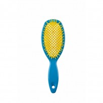 DOMPEL CEPILLO FAVO OVALADO AZUL Y AMARILLO