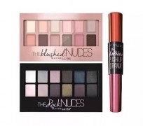 MAYBELLINE KIT SOMBRAS BLUSHED Y ROCK NUDES+ MASCARA FA