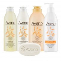 AVENO KIT CUIDADO FACIAL Y CORPORAL 