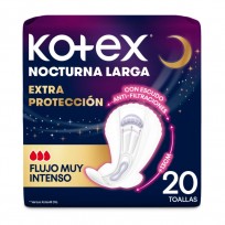 KOTEX TOALLA X20 NOCTURNA LARGA 