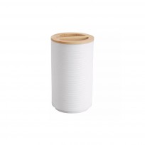 SUKA PORTA CEPILLO PP BLANCO CON TAPA   
