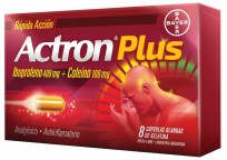 ACTRON PLUS IBUPROFENO + CAFEINA COMP X 8