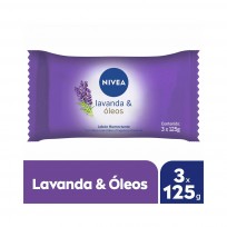 NIVEA JABON 3X125 LAVANDA OIL 