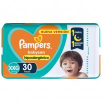 PAMPERS BABYSAN HIPOALERÉGNICO X30 TALLE XXG