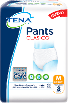 TENA PANTS CLASICO X8 M       