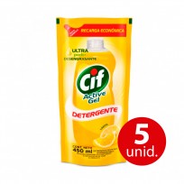 CIF ULTRA DETERGENTE DP X450 LIMON COMBO X5 U