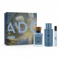 ADOLFO DOMINGUEZ SET AMBAR NEGRO EDP X120 ML + DEO X 150ML 