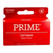 PRIME PRESERVATIVO ROJO TEXTURADO X12