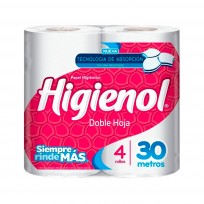 HIGIENOL PAPEL HIGIENICO X4 30M