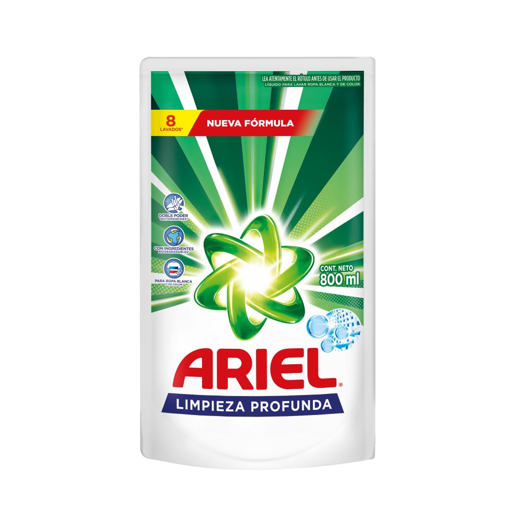 ARIEL LIQUIDO DP X800 LIMPIEZA PROFUNDA . Tienda Online Anika