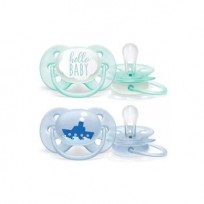 AVENT CHUPETE ULTRA SOFT 0-6 X2 U AZUL - VERDE