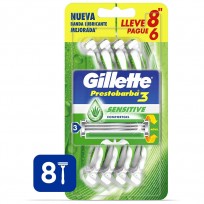 PRESTOBARBA 3 FILOS SENSITIVE X8   