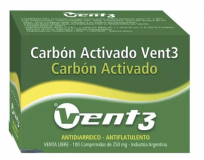 VENT3 CARBON ACTIVADO X 100 CMP