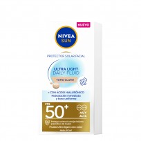 NIVEA SUN FPS 50 FACIAL ULTRA LIGHT FLUID TONO CLARO