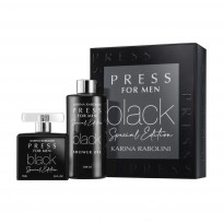 KARINA RABOLINI PRESS BLACK MEN EDT + SHOWER GEL