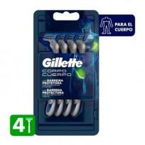 GILLETTE MAQUINA AFEITAR CUERPO X 4 U