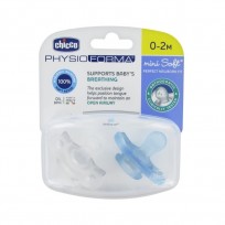 CHICCO CHUPETE MINISOFT X2 0-2 CELESTE