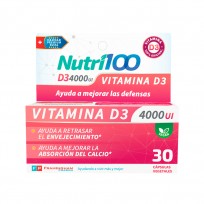 NUTRI100 VITAMINA D3 400UI X30CAP. 