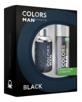 BENETTON COLORS MAN BLACK SET EDT 100 ML + 150ML DEO HOMBRE