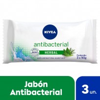 NIVEA JABON 3X90 ANTIBACTERIAL HERBAL 