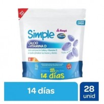 Simple Suplemento Vitaminico x28u doypack Calcio + Vitamina D